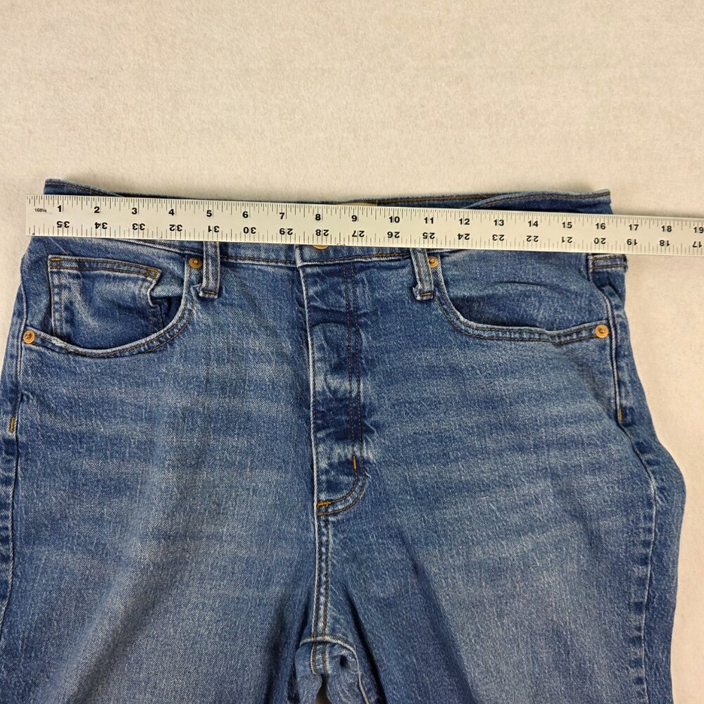 Universal‎ Thread High Rise Slim Straight Jeans Size 12R Blue Stretch Button Fly - Picture 7 of 9
